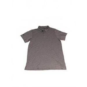 Travis Mathew Gray Herringbone Large Golf Polo Shirt